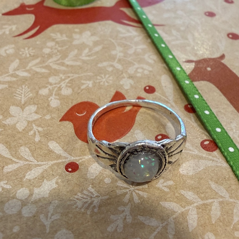 💍 Vintage opalite Silver Ring ☀️